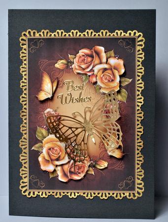 Soft Autumn Roses - Decoupage Card by Kristina Norbat