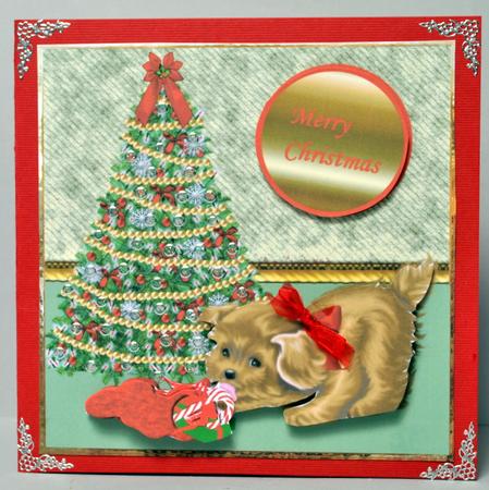 Playful Christmas Pup by Kristina Norbat