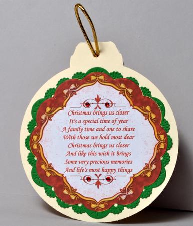 Christmas Verses Toppers or Insert Plaques by Kristina Norbat