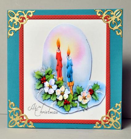 Christmas Holly ,candles, and Flowers by Kristina Norbat
