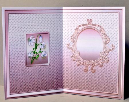 White Lily Spray A5 Portrait Insert by Kristina Norbat