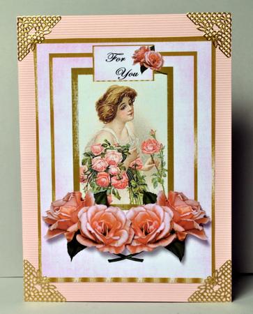 Vintage Lady with Roses by Kristina Norbat