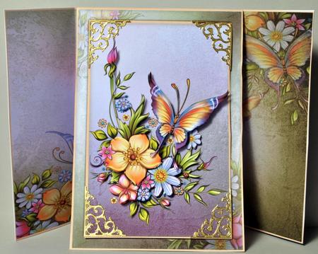 Butterfly Flower - Gate Folded Easel by Kristina Norbat