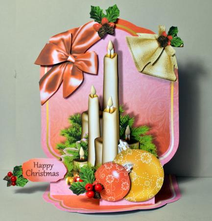 Giant Easel Tableau 3D Card Kit - Baubles, Candles & Bells by Kristina Norbat