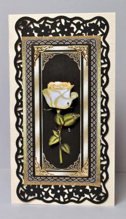 Lemon Single Rose, Card Front by Kristina Norbat