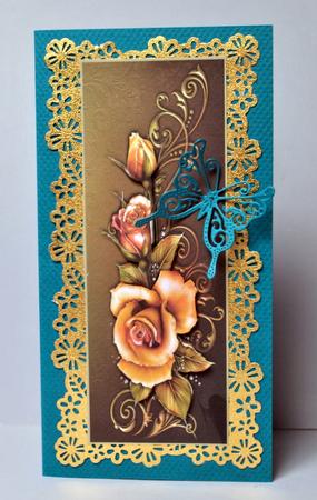 Autumn Rose Large Dl with Decoupage by Kristina Norbat