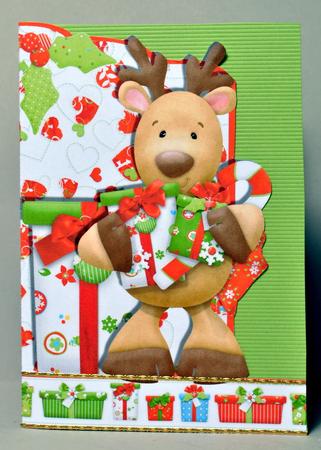 I Love Reindeer Shaped Quick Card by Kristina Norbat