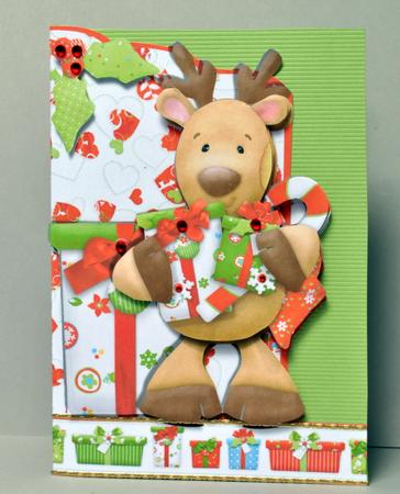 I Love Reindeer Shaped Quick Card Decoupage Layers by Kristina Norbat