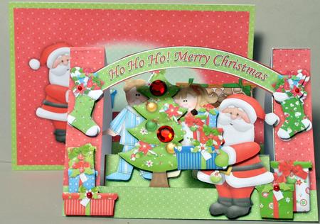 No Peeping at Santa Mountain Stepper Card Kit by Kristina Norbat