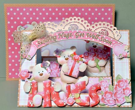 Bear Hugs Mountain Stepper Card Kit by Kristina Norbat
