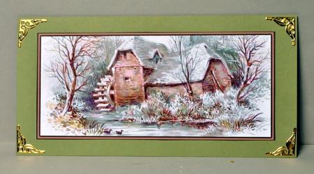 The Mill in Winter Dl a Card in One by Kristina Norbat