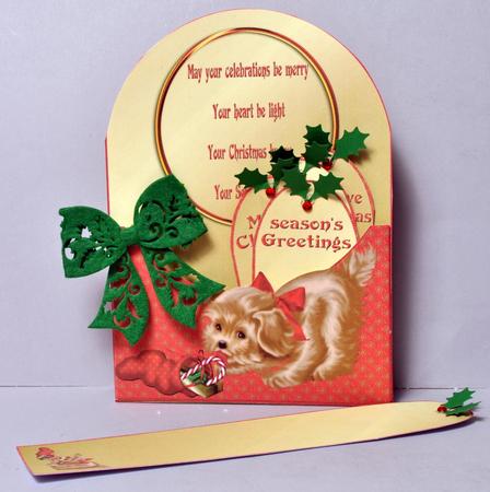 Christmas Puppy Arched Pocket Card & Verse Kit by Kristina Norbat