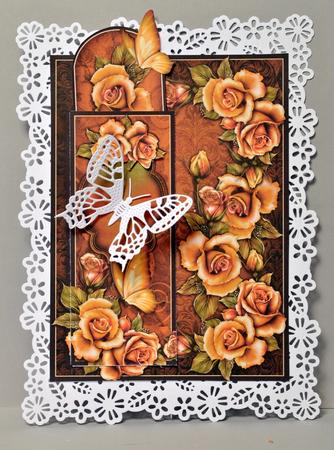 Soft Autumn Roses - Bookmark Pocket Card by Kristina Norbat