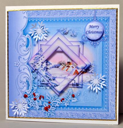Vintage Christmas Church Scene Star Pyramage by Kristina Norbat
