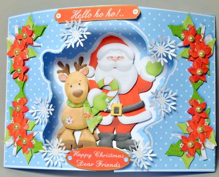 Open Fronts Shape-fold Card Kit - Hello Ho Ho! -  by Kristina Norbat