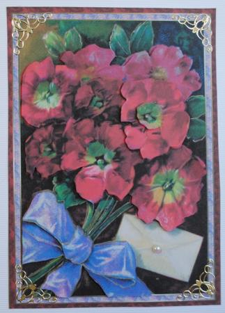 Red Flowers Card Front by Kristina Norbat