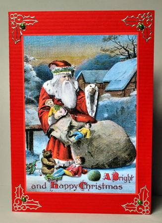 Vintage Christmas Scene Decoupage by Kristina Norbat