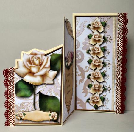 Antique Roses Cascade Sheet by Kristina Norbat