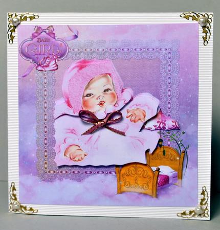 Baby Girl with Decoupage by Kristina Norbat