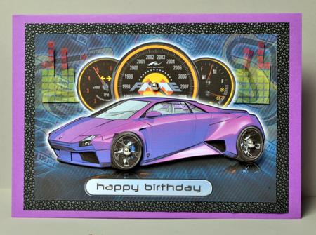 Happy Birthday Brother Lamborghini Embolado Purple by Kristina Norbat