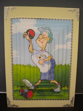 Lawn Bowls Lady. Pyramid. by Kristina Norbat