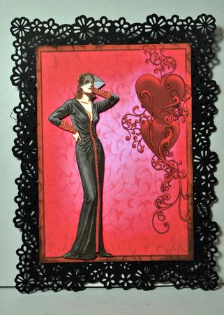 Red Hearts and Fashion Lady by Kristina Norbat