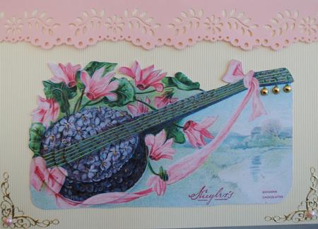 Vintage Floral Mandolin/banjo Pyramid Sheet by Kristina Norbat