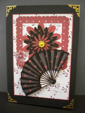 Black and Red Flowers and Fans by Kristina Norbat