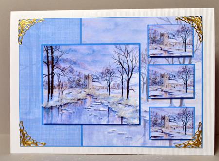 Church in Snow Decoupage by Kristina Norbat