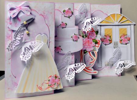 4-fold Card Kit - Butterfly Bride by Kristina Norbat