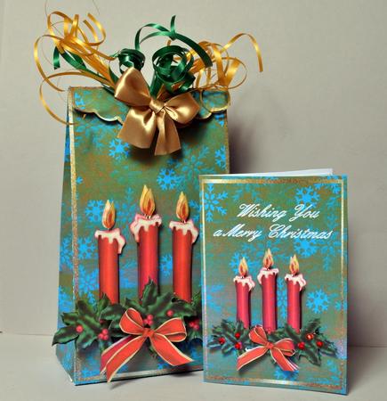3D Pinch Bag + Card - Christmas Wishes by Kristina Norbat