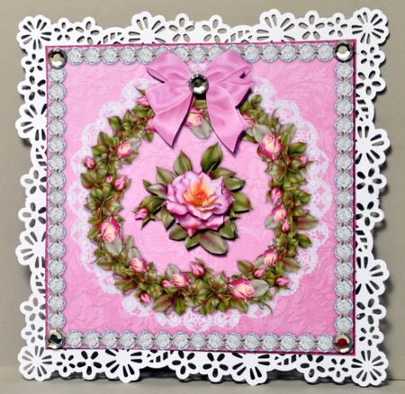Ring a Ring of Roseys Square Card and Step by Step by Kristina Norbat
