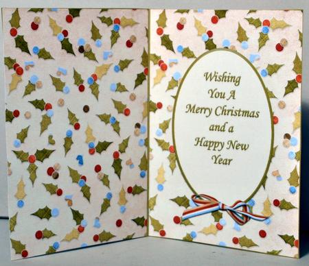 Holly Insert Wishing You a Merry Christmas & Happy New Year by Kristina Norbat