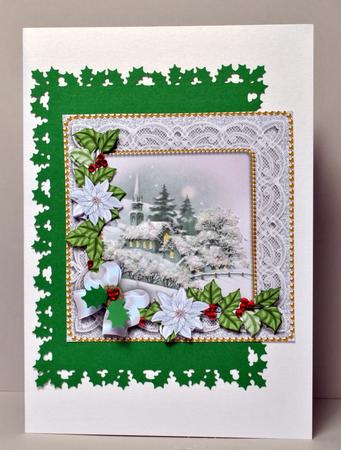 Dream Church Ice Poinsettia 3D Decoupage Step by Step by Kristina Norbat
