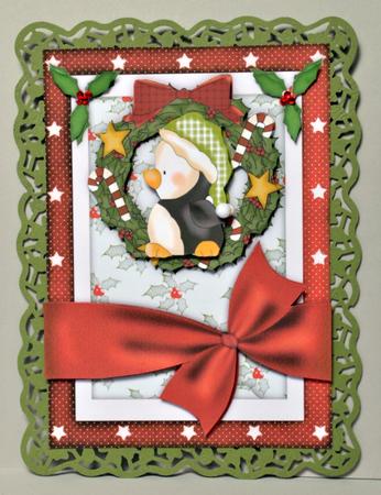 Little Christmas Penguin Wreath by Kristina Norbat