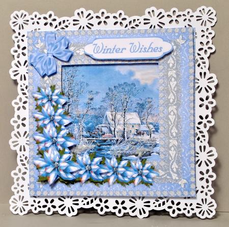 Winter Watermill Square Card Front with Step by Step by Kristina Norbat