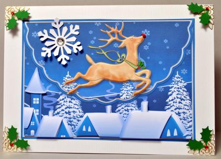 Above the Rooftops Christmas Mock Envelope & Decoupage by Kristina Norbat