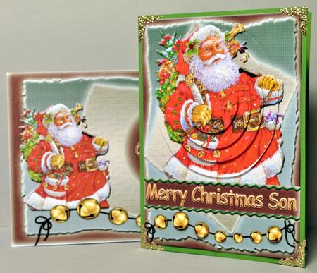 Merry Christmas-vintage Santa-general by Kristina Norbat