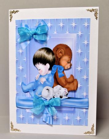 Sweet Baby Boy with Adorable Puppy in Star Frame by Kristina Norbat