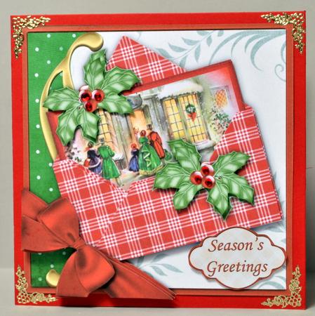 Christmas Vintage Holiday Inn Envelope Quick Card by Kristina Norbat