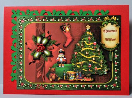 Traditional Christmas Toys Card Front with Step by Step by Kristina Norbat