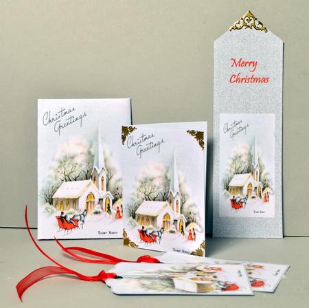 Vintage Christmas Gift Card by Kristina Norbat