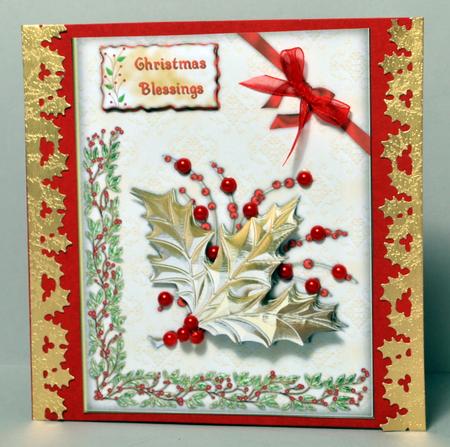 Christmas is Golden - Card Front with Step by Step by Kristina Norbat