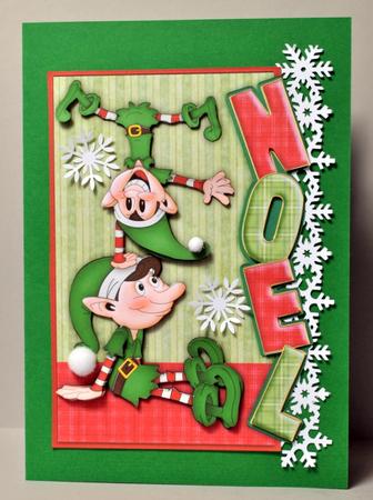 Balancing Elves Christmas Over the Edge by Kristina Norbat