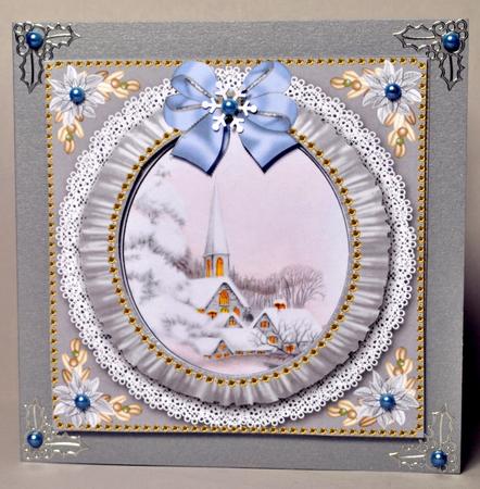 Ice Church Ruffle Shaker Frame with Base by Kristina Norbat