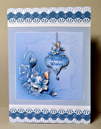 Winter Flora Square Card Front with Step by Step by Kristina Norbat