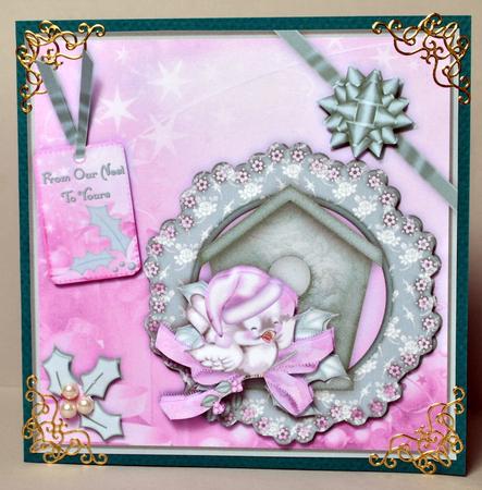 From Our Nest to Yours in Pink and Green by Kristina Norbat