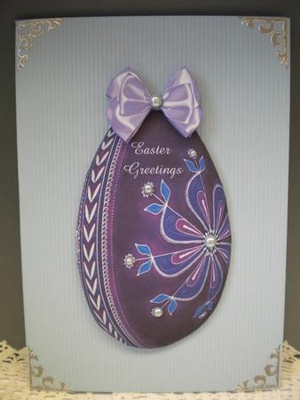 Easter Egg Shaped Cards Remember When We Kept the Ribbons Off the Package Happy Easter by Kristina Norbat