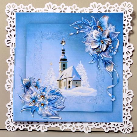 The Church with Winter Flowers by Kristina Norbat