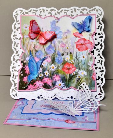 Meadow Butterflies Easel Card Kit by Kristina Norbat